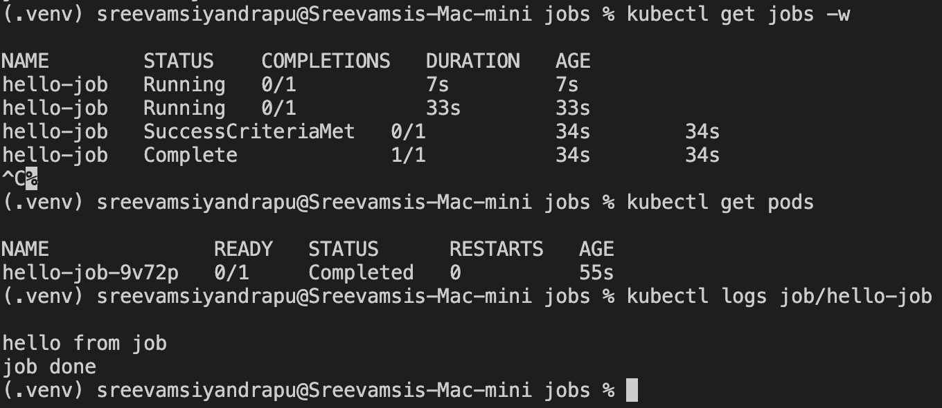 Simple Job lifecycle
