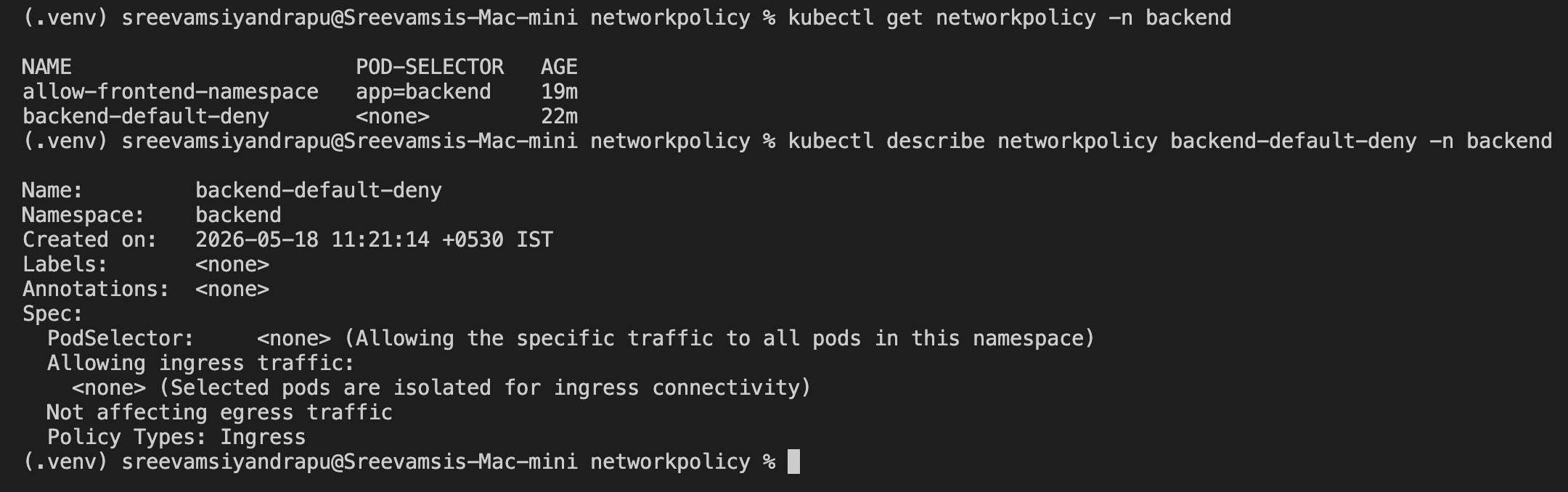 Default deny ingress